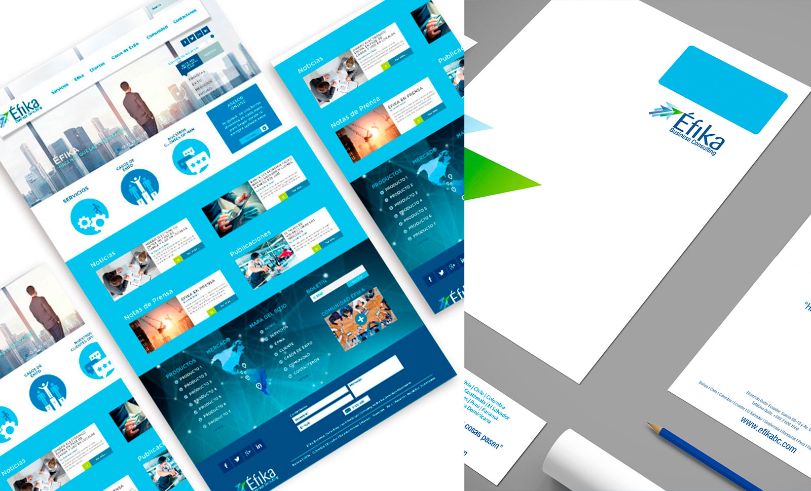 Stationery and web design